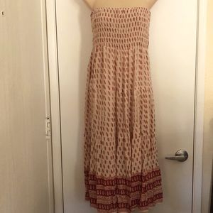 Cute Options strapless Boho dress XL🇮🇳 100%Rayon